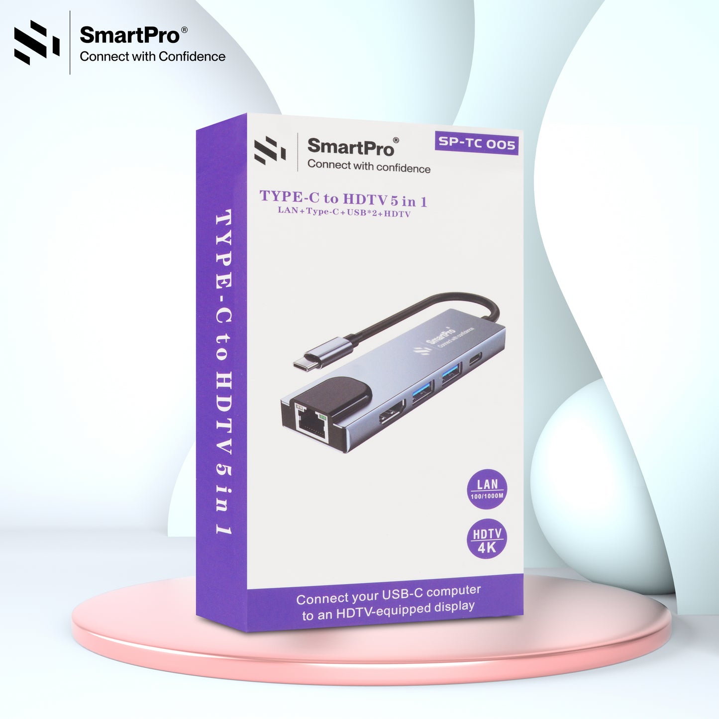 SmartPro 4K TYPE C TO 5 IN 1 CONVERTER (METAL HEAD)