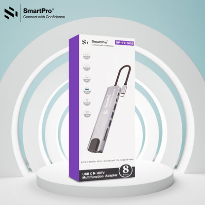 SmartPro 4K TYPE C TO 8 IN 1 CONVERTER (METAL HEAD)