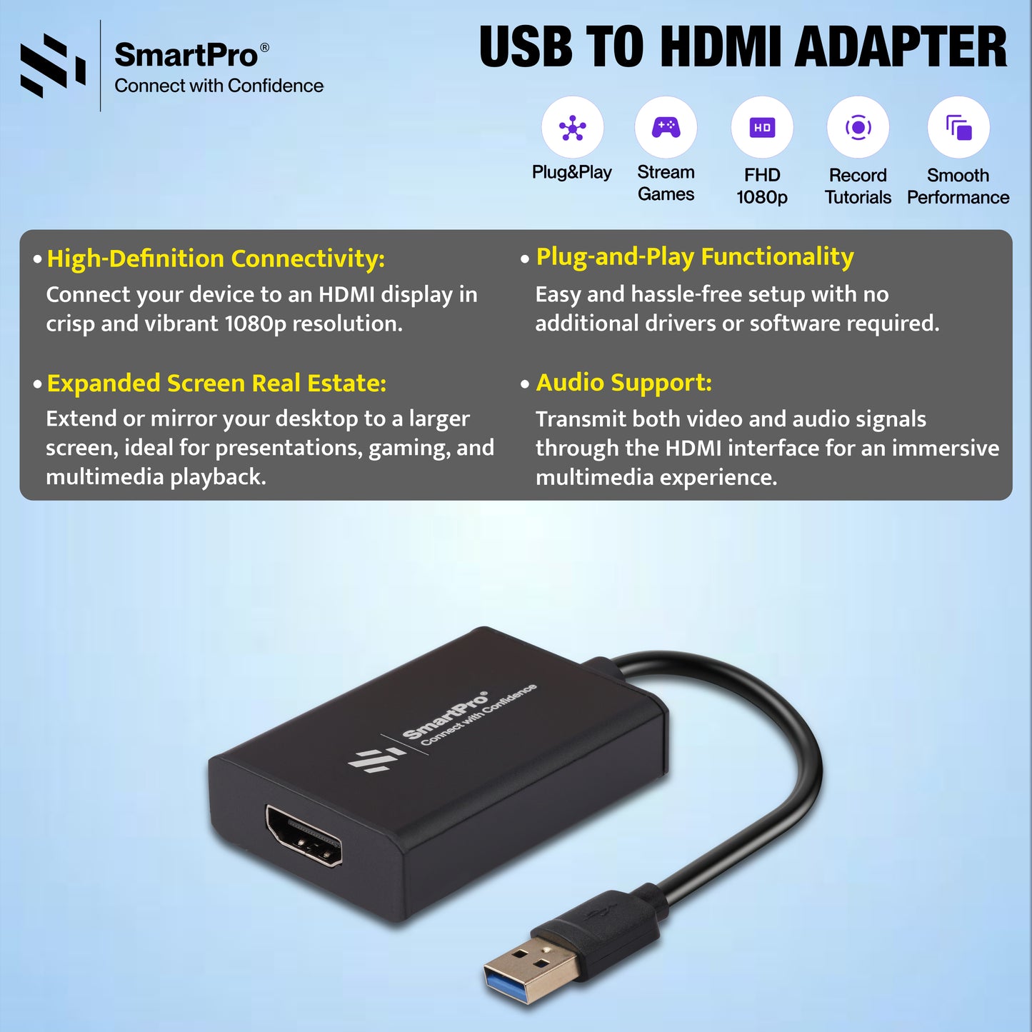 SmartPro USB TO HDMI CONVERTER