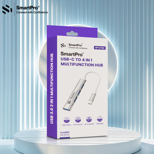 SmartPro USB-C To 4-Port USB 3.0 Hub