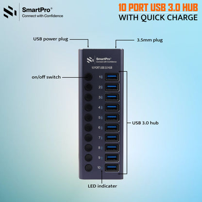 SmartPro USB 3.0 HUB 10 PORT