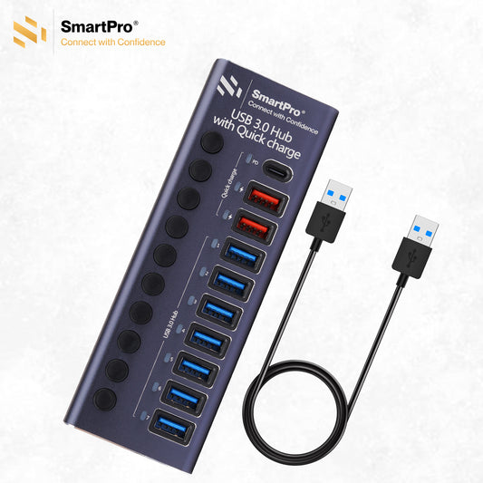 SmartPro USB 3.0 HUB 10 PORT WITH PD
