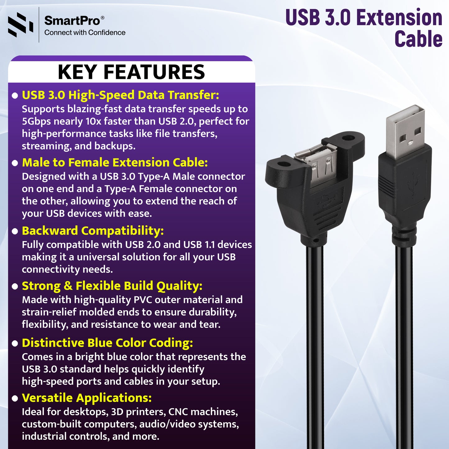 SmartPro USB EXTENSION CABLE SCREW TYPE
