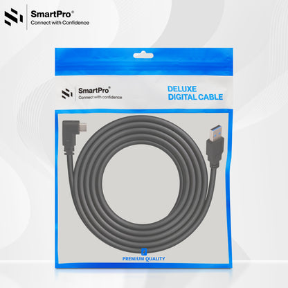 SmartPro USB TO MICRO USB CABLE L TYPE (BLACK)