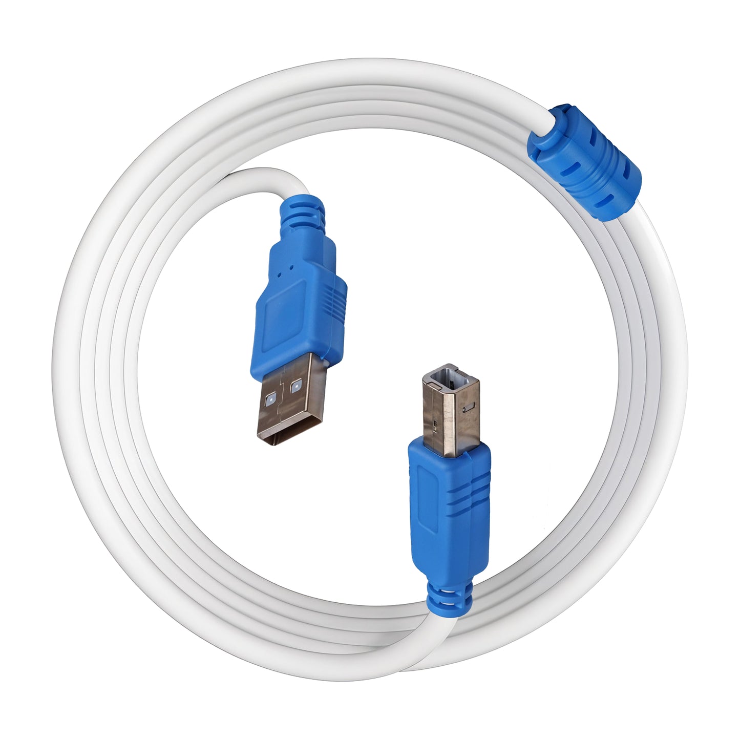 SmartPro USB PRINTER CABLE (WHITE/BLUE)