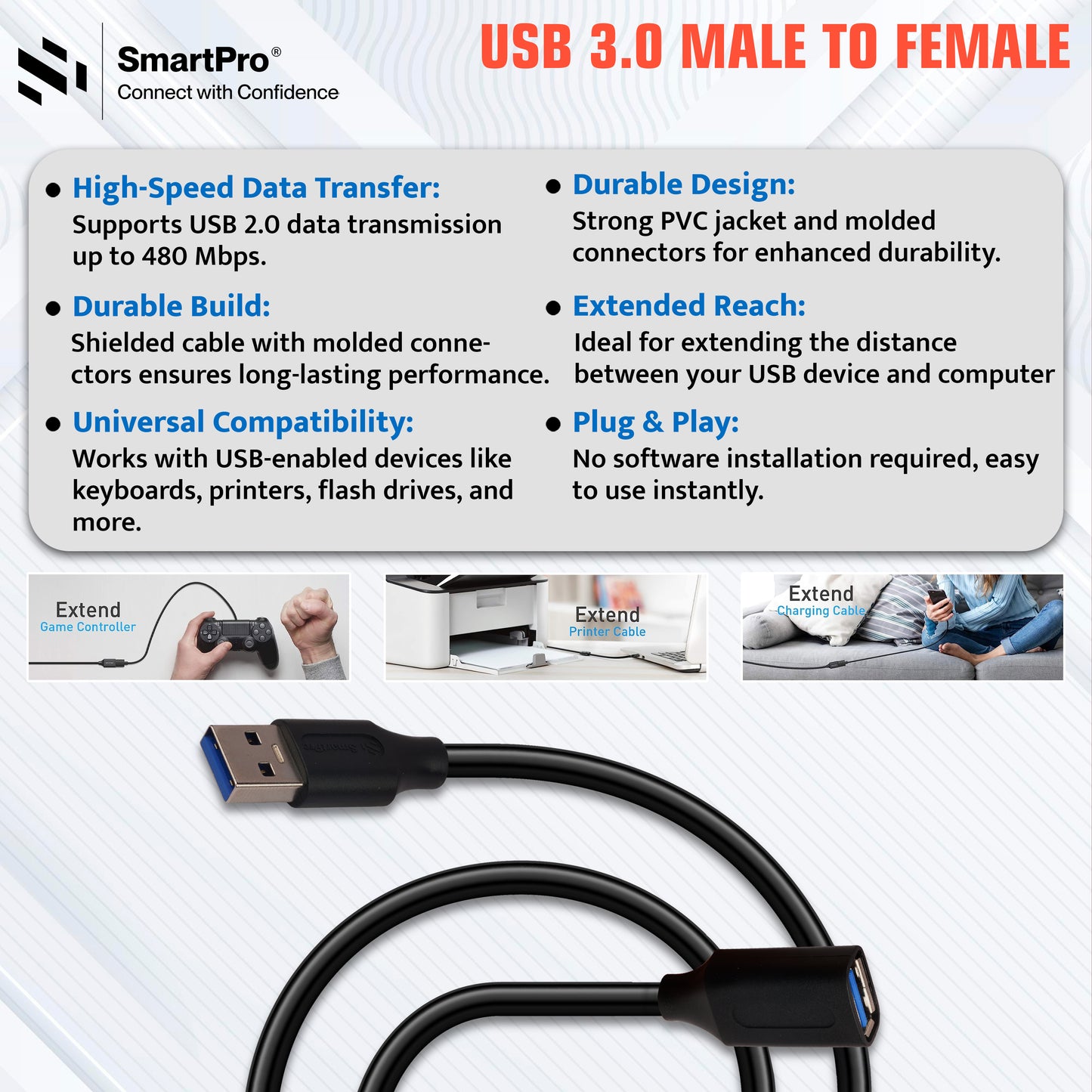 SmartPro USB 3.0 EXTENSION CABLES
