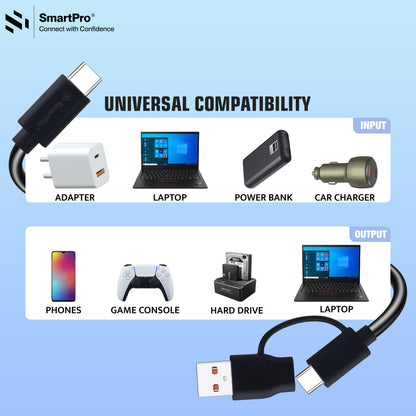 SmartPro USB 3.1 C-C/A 2 IN 1 (10 GBPS CABLE)