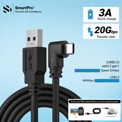 SmartPro USB 3.2 TO TYPE C CABLE (L Type)