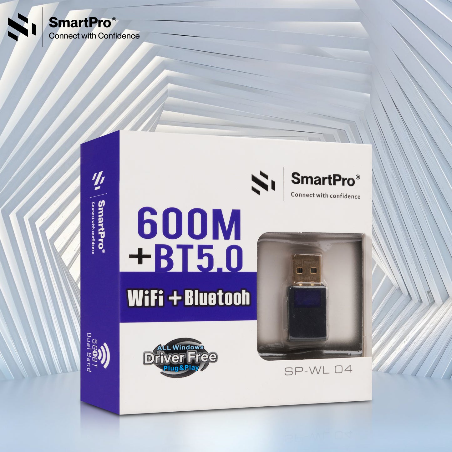 SmartPro 5G WIFI +BT 2IN1 DUAL BAND ADAPTOR (600MBPS WIFI + BLUETOOTH 5.0)