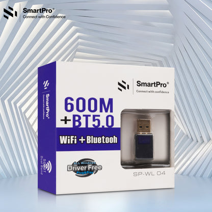 SmartPro 5G WIFI +BT 2IN1 DUAL BAND ADAPTOR (600MBPS WIFI + BLUETOOTH 5.0)