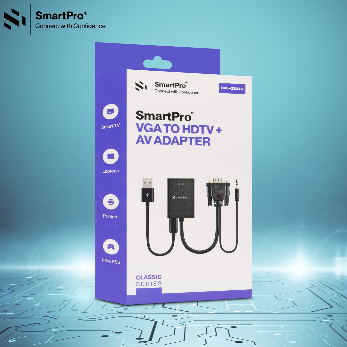 SmartPro VGA TO HDMI +AV ADAPTER