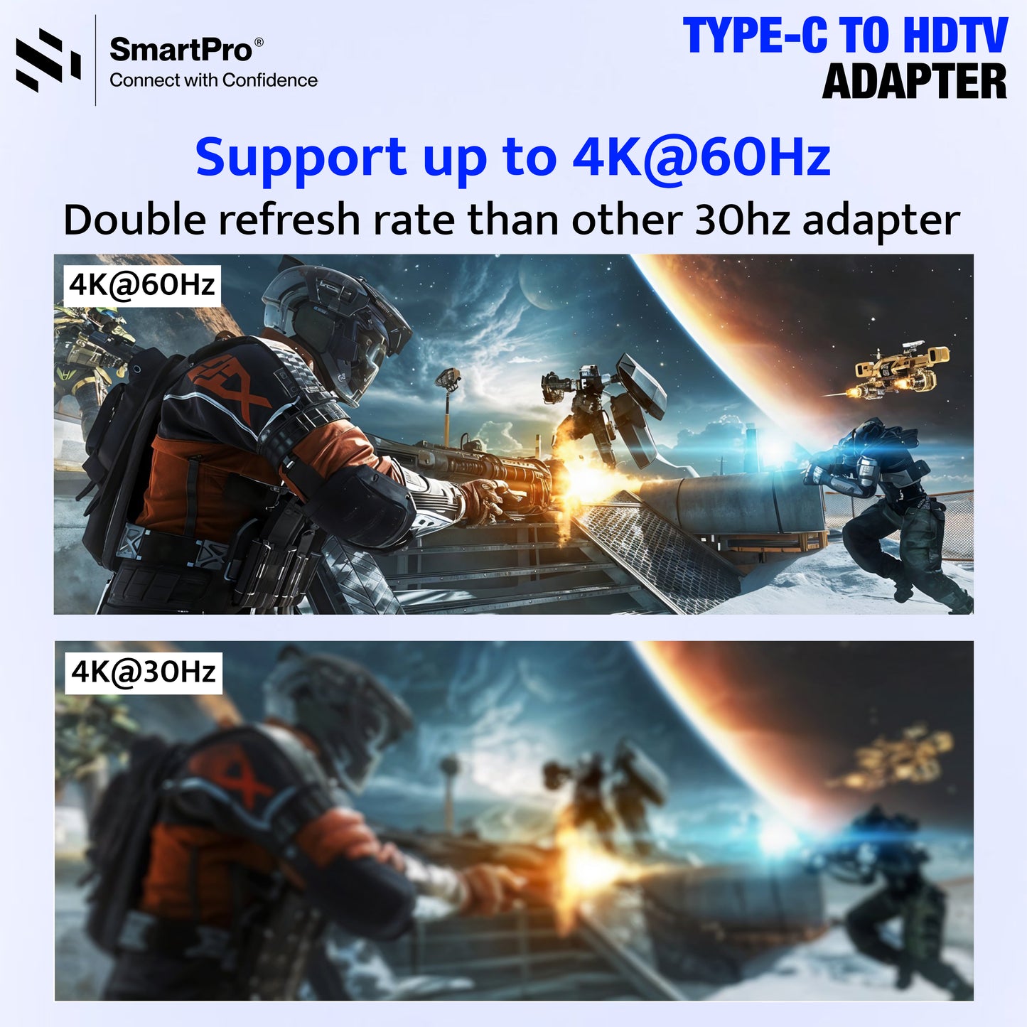 SmartPro 4K TYPE C TO HDMI CONVERTER (METAL HEAD)