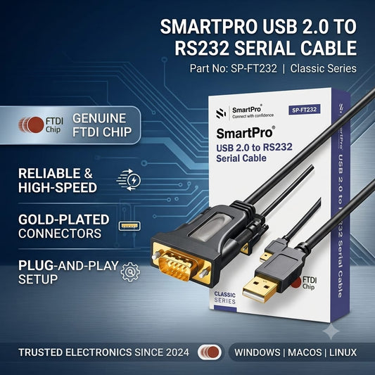 SMART PRO USB TO RS232 CABLE FTDI