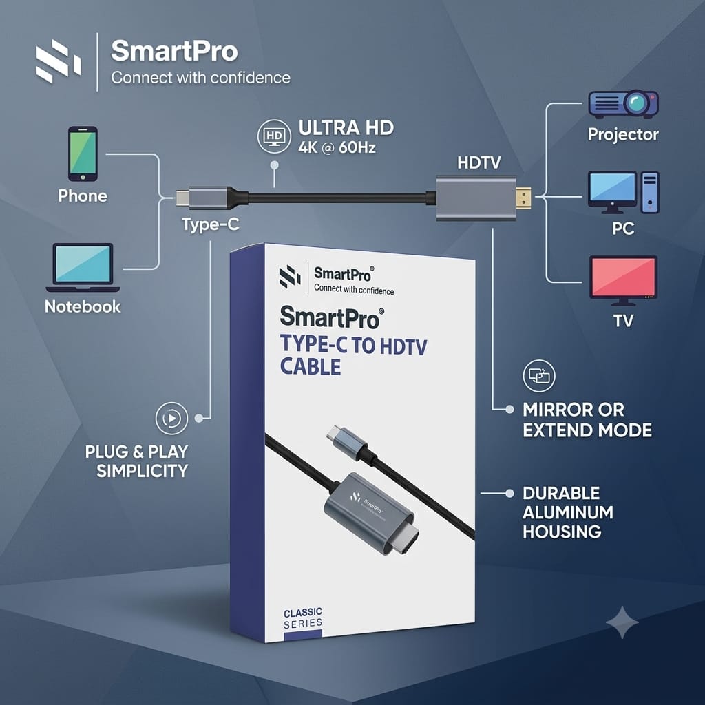 SMART PRO 4K TYPE C TO HDMI CABLE