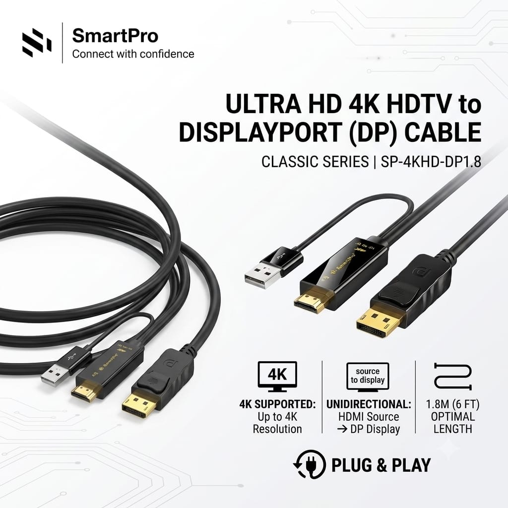 SMART PRO HDMI TO DP CABLE