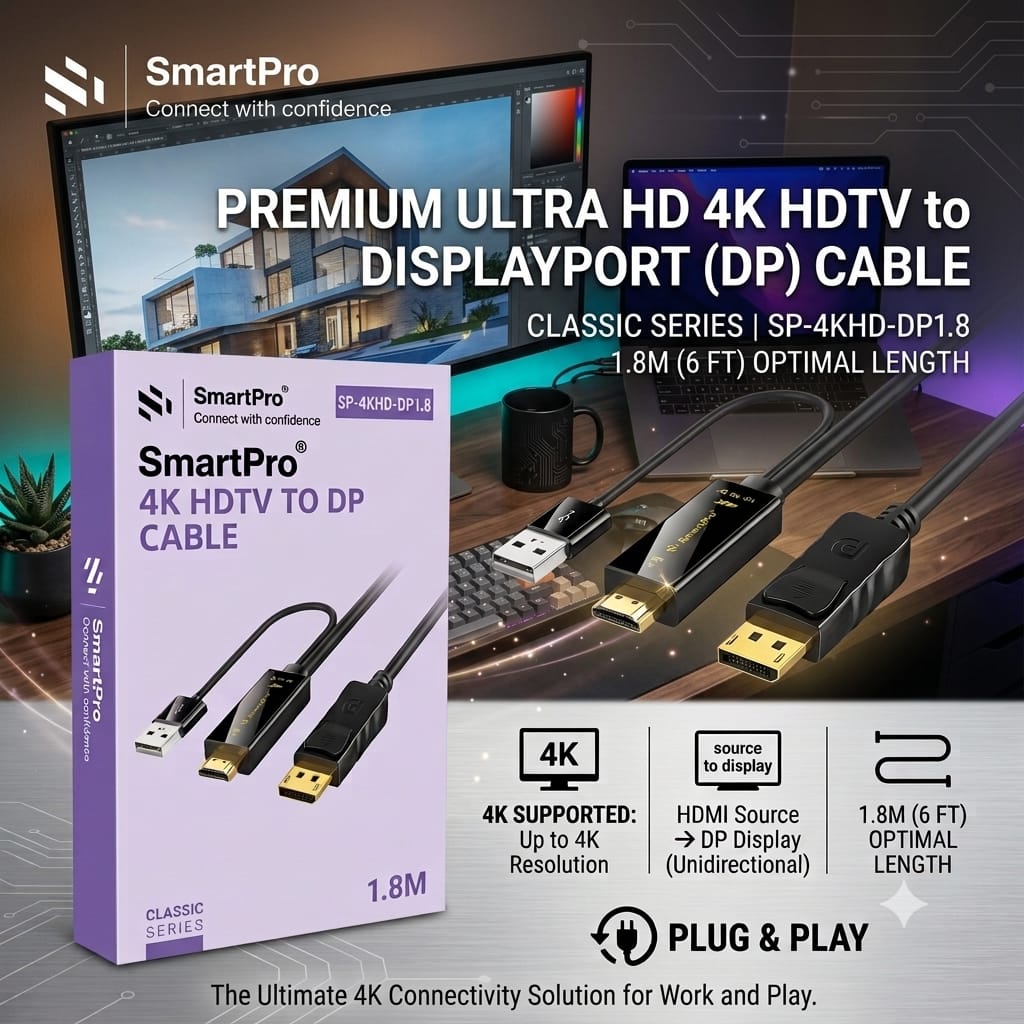 SMART PRO HDMI TO DP CABLE