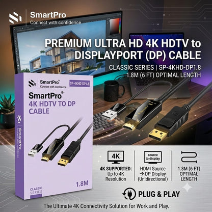 SMART PRO HDMI TO DP CABLE