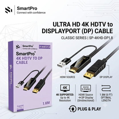 SMART PRO HDMI TO DP CABLE