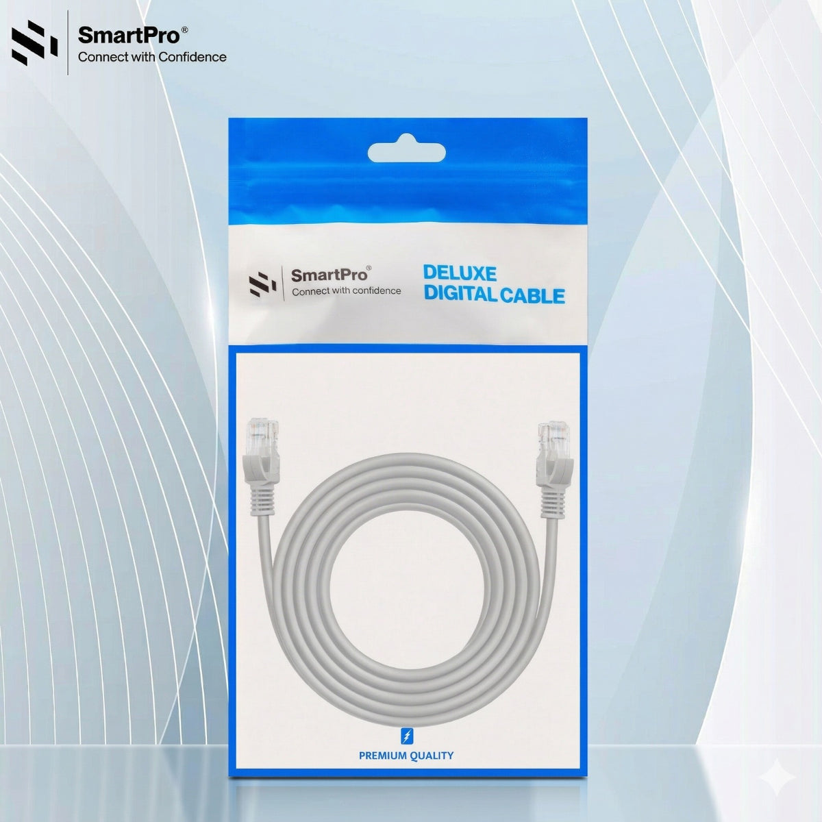 SMART PRO CAT 6 PATCH CORD GREY CCA DELUXE