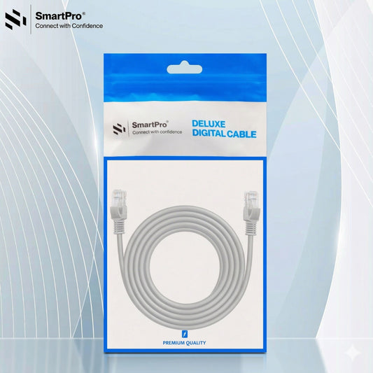 SMART PRO CAT 6 PATCH CORD GREY CCA DELUXE