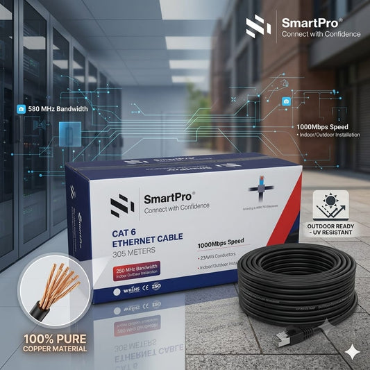SMART PRO CAT 6 OUT DOOR BLACK (COPPER)