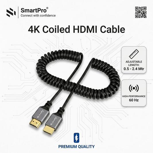 SMART PRO 4K 60Hz COILED HDMI CABLE