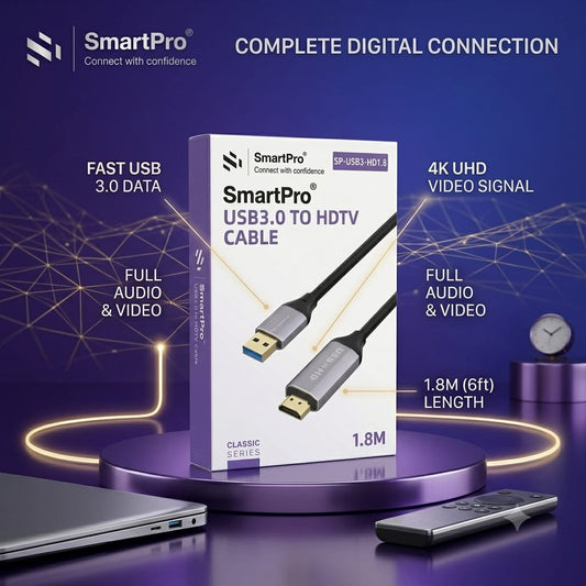 SmartPro USB 3.0 to HDTV Cable 1.8 Meter (Metal)