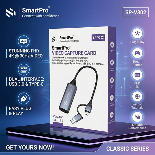 SMART PRO 4K HDMI VIDEO CAPTURE CARD 3.0  2 IN 1