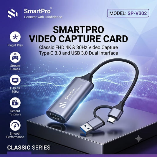 SMART PRO 4K HDMI VIDEO CAPTURE CARD 3.0  2 IN 1