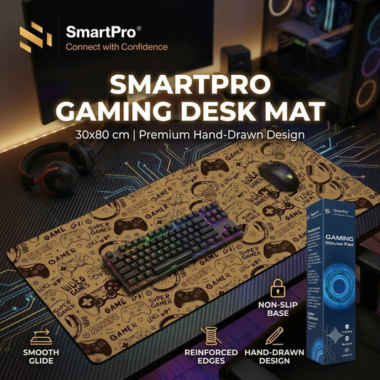SmartPro Box Packing Border Stitched Gaming Mouse Pad (Printed) – 300 x 800 x 2mm