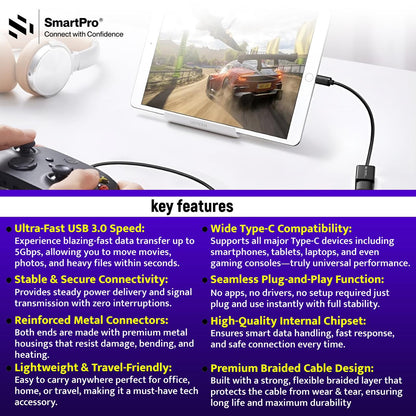 SmartPro USB 3.0 Type-C OTG Adapter