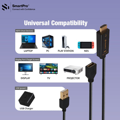 SmartPro 4K HDMI to DisplayPort (DP) Converter