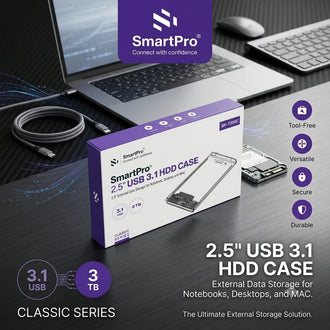 SmartPro 2.5" Type-C HDD Case (Transparent)