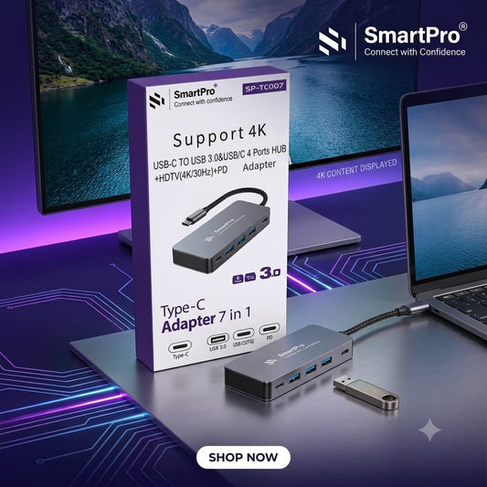 SmartPro Type-C 7-in-1 Dual HDMI Converter