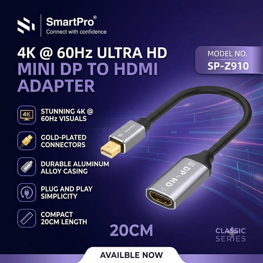 SmartPro 4K Mini DisplayPort to HDMI Adapter
