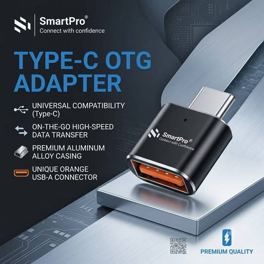 SmartPro Type-C to USB 3.0 OTG Connector – High-Speed USB-C OTG Adapter