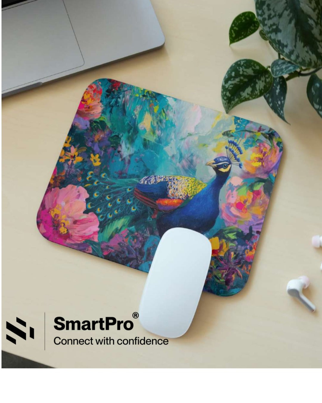 SmartPro Mouse Pad with Stitched Border – Switch Design (Mixed Colours)