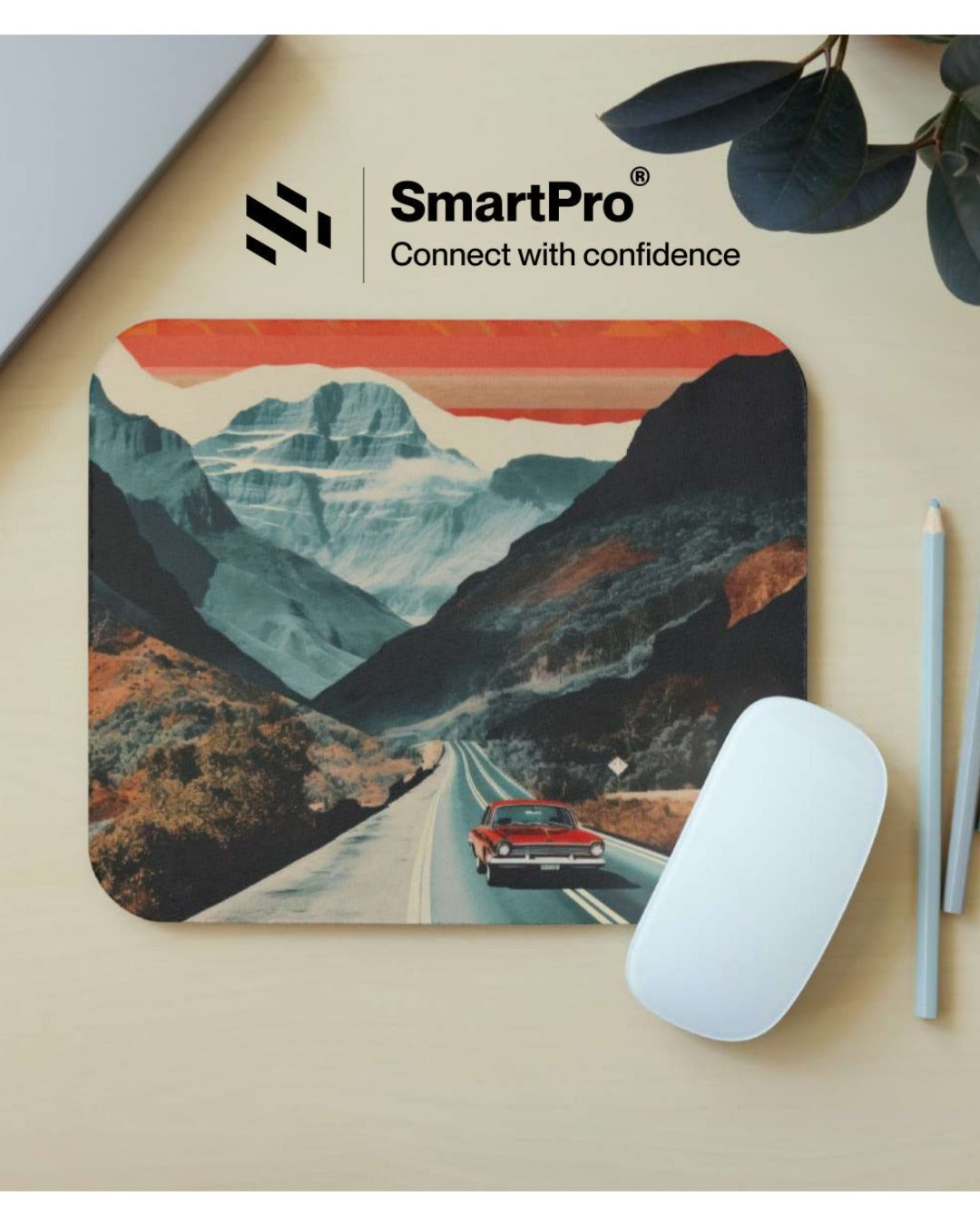 SmartPro Mouse Pad with Stitched Border – Switch Design (Mixed Colours)