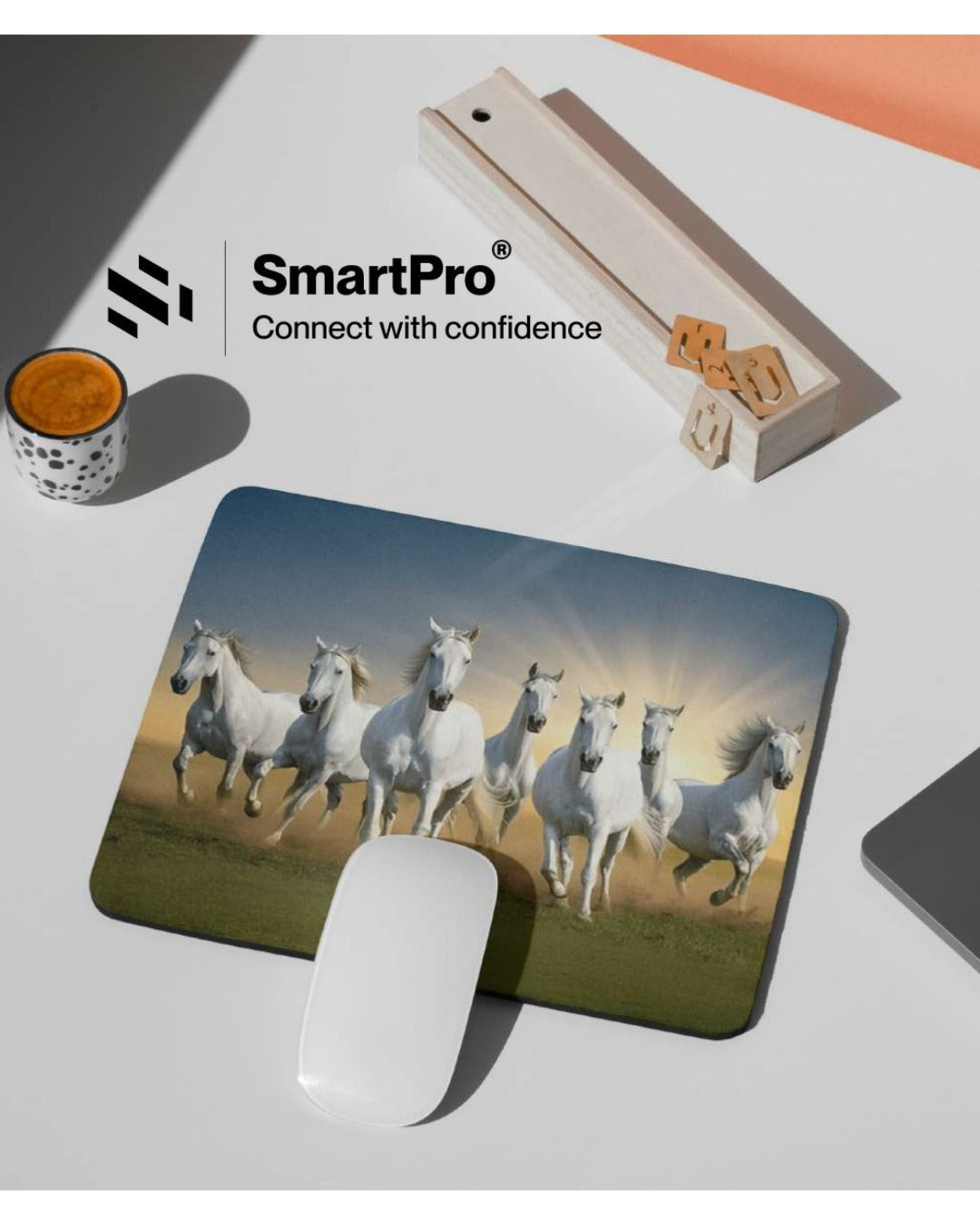 SmartPro Mouse Pad with Stitched Border – Switch Design (Mixed Colours)