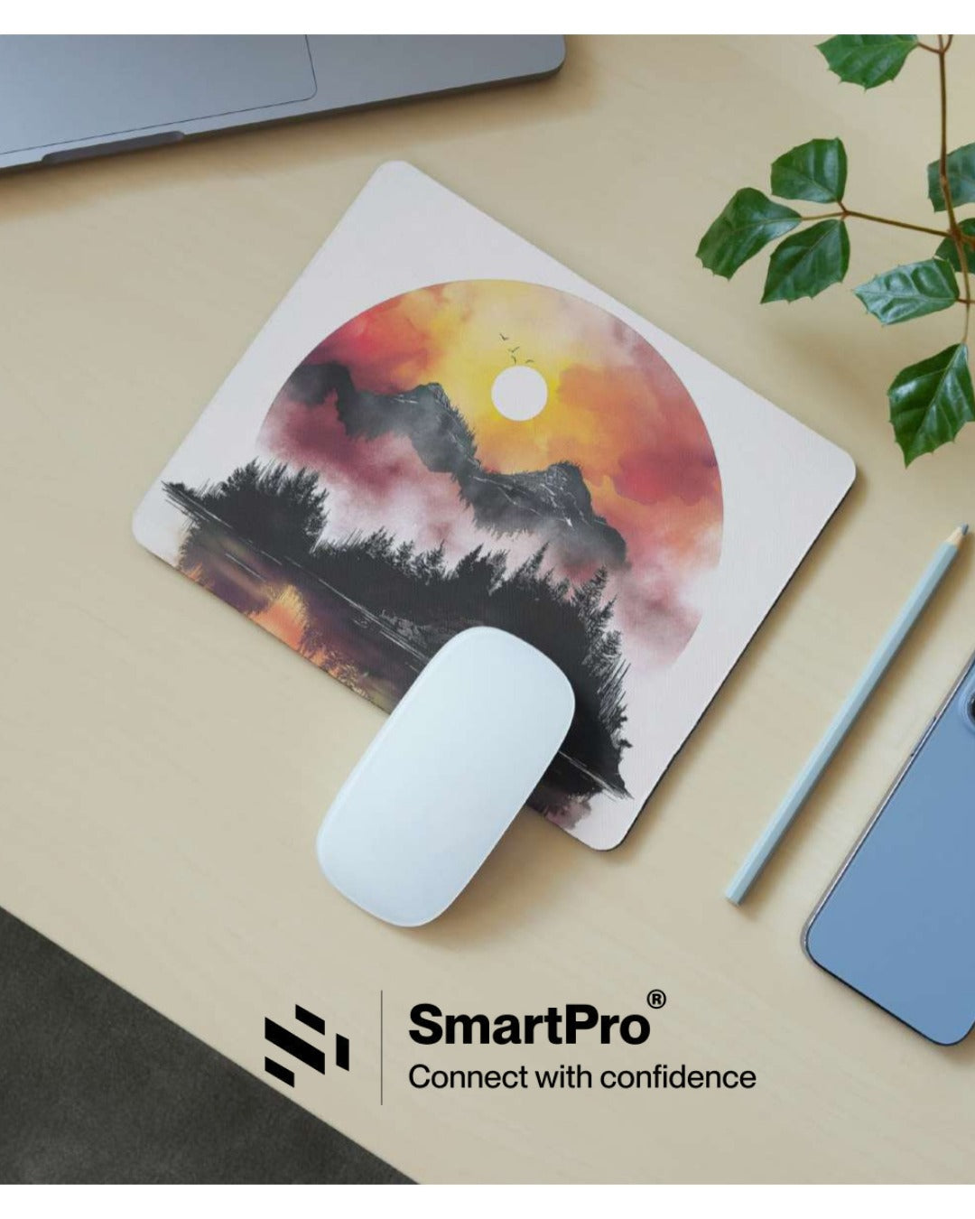 SmartPro Mouse Pad with Stitched Border – Switch Design (Mixed Colours)