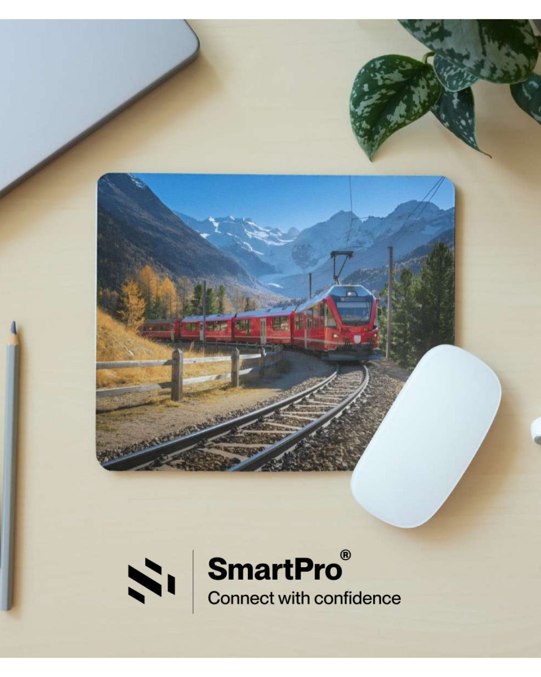 SmartPro Mouse Pad with Stitched Border – Switch Design (Mixed Colours)