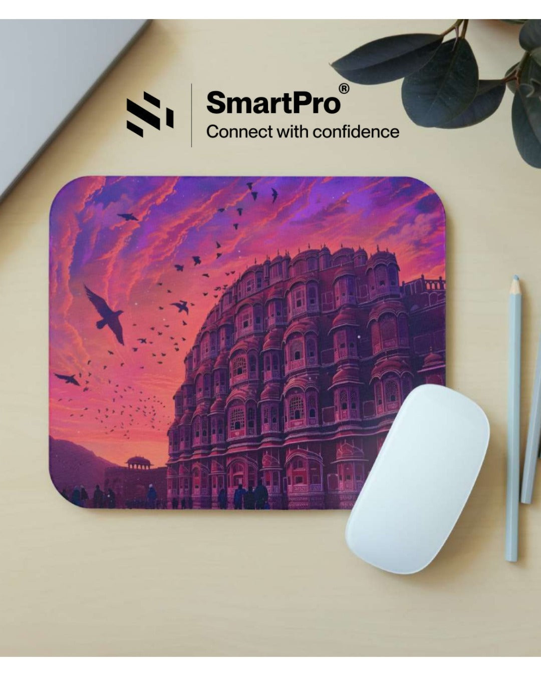 SmartPro Mouse Pad with Stitched Border – Switch Design (Mixed Colours)