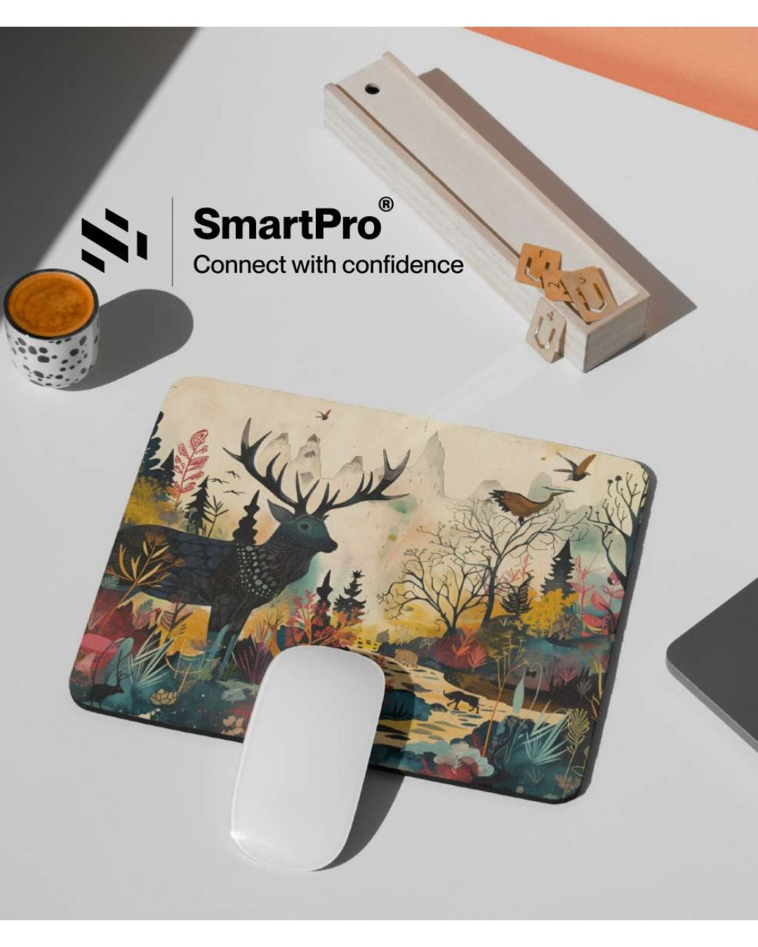 SmartPro Mouse Pad with Stitched Border – Switch Design (Mixed Colours)