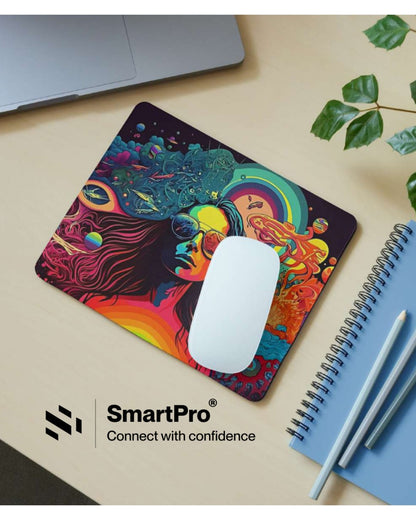 SmartPro Mouse Pad with Stitched Border – Switch Design (Mixed Colours)