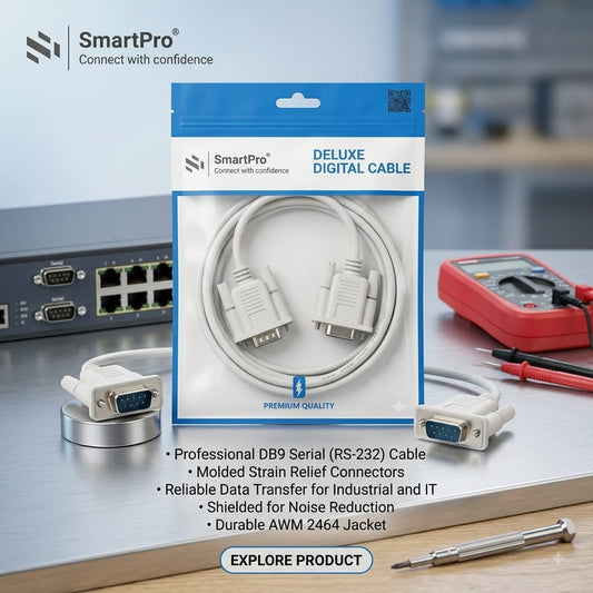 SmartPro 9 Pin Male to Male Cable (DB9 RS232 Serial Cable